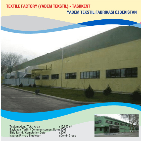 TEXTILE FACTORY (YADEM TEXTILE) - TASHKENT